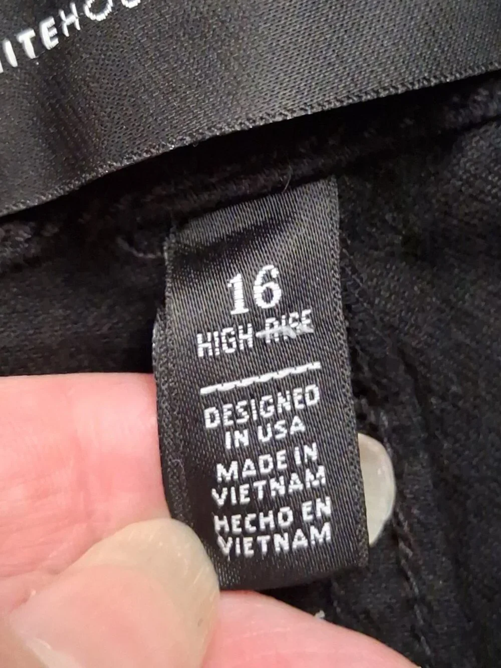 White House Black Market Women's High Rise Embellished Trim Straight Jeans SZ 16